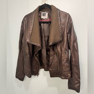 Kut From The Kloth Vegan Leather Moto Jacket large